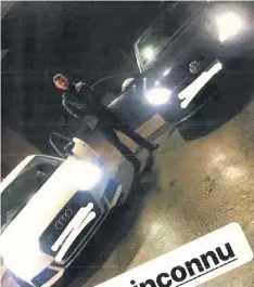  ??  ?? > Dylan Harrison pictured with two of the stolen cars