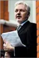  ?? BEN STANSALL/GETTY-AFP ?? Julian Assange maintains the Russian government wasn’t WikiLeaks’ source.