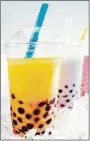  ?? Dreamstime / TNS ?? Assorted fruity boba tea drinks. New Fairfield residents may get a local taste coming soon.