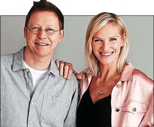  ??  ?? Uneasy listening: Simon Mayo and Jo Whiley team up on Radio 2