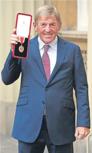  ??  ?? HUMBLED: Sir Kenny Dalglish at Buckingham Palace