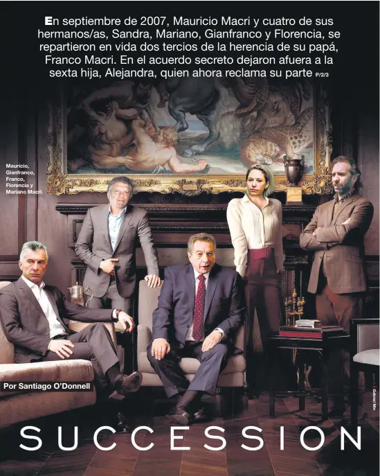  ??  ?? Mauricio, Gianfranco, Franco, Florencia y Mariano Macri.