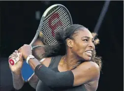  ?? FOTO: AP ?? Serena Williams llevaba un año sin jugar partidos oficiales