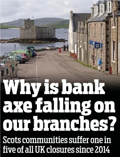  ??  ?? End of the road: Castlebay on Barra, where the island’s last bank is set to close this summer