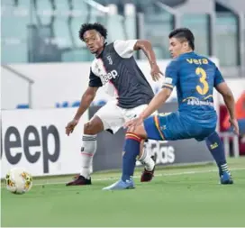  ?? FOTO EFE ?? Juan Guillermo Cuadrado ajusta 25 juegos en la presente temporada con Juventus de Turín. Ha marcado un gol.