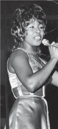  ?? FILE PHOTOS ?? Millie Small is caught in action as she performs one of her crowd-pleasing numbers at the Easter Extravagan­za held at the National Arena in April 1971.