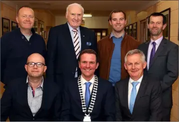  ??  ?? The St. Peter’s College Past Pupils Union committee for the coming year, pictured at their AGM (from left) back – Sean Foley, David Power, Stephen Dwyer and Declan Cloney; front – Noel Browne, Michael Breen, president, and Robert O’Callaghan, school...