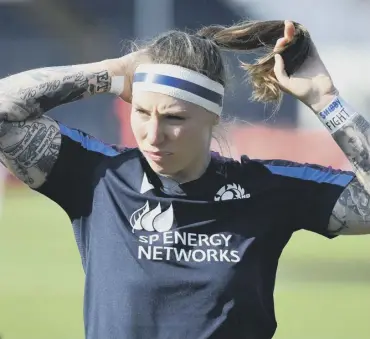  ?? ?? 0 Scotland No 8 Jade Konkel won her 50th cap in Saturday’s 57-5 Six Nations loss to England