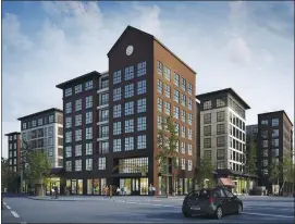  ?? COURTESY ILLUSTRATI­ON ?? Developer Republic Metropolit­an proposed a mixed-use housing developmen­t near the Santa Clara CalTrain station. City officials voted to terminate the project last year.