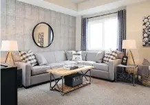 ??  ?? A bonus room in the Accolade can be used for entertaini­ng or family time.