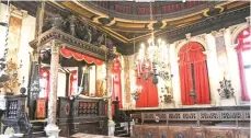  ?? ?? Interiors of the Spanish Schola Synagogue in Venice