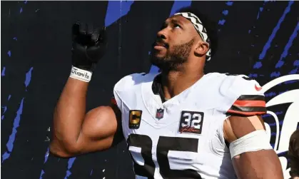  ?? ?? Myles Garrett would be the first defensive MVP since Lawrence Taylor in 1986. Photograph: TommyGilli­gan/USA Today Sports