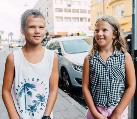  ?? FOTO. SACHARIAS KÄLLDÉN ?? HJÄLTAR. Ivar och hans syster Hedda hjälpte polisen att fånga en tjuv på bar gärning.