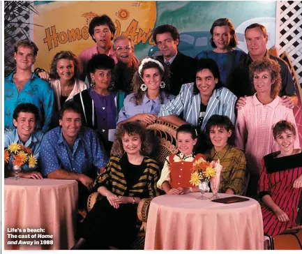  ??  ?? Life’s a beach: The cast of Home and Away in 1988