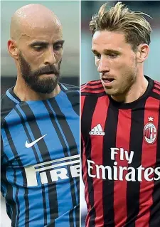  ??  ?? Registi Borja Valero, 32 anni, e Lucas Biglia, 31 anni (Getty Images, Photoviews)