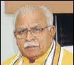  ??  ?? Manohar Lal Khattar