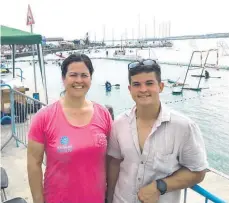  ?? ?? Cole Hawkins and his mother Colleen pictured in Catania at a canoe polo tournament in 2019.