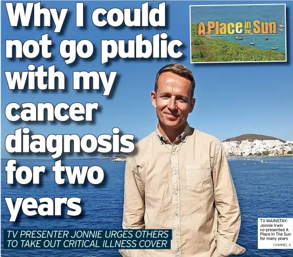  ?? CHANNEL 4 ?? TV MAINSTAY: Jonnie Irwin co-presented A Place In The Sun for many years