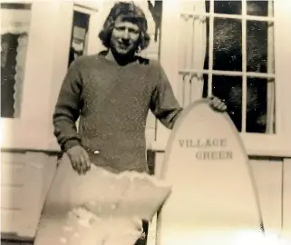  ??  ?? Clockwise from main: Barry Watkins was thrown in the air by a shark, which had three goes at him before biting his surfboard in two; pictures of Barry Watkins with his surfboard, before and after the great white attack at St Clair, Dunedin; Watkins was back surfing just a couple of years after his close encounter and still does so near his home in Levin; it was a misty morning at the St Clair Surf Lifesaving club on March 30, 1971. MAARTEN HOLL, OTAGO DAILY TIMES, GEORGE HEARD/STUFF