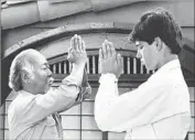  ?? Columbia Pictures ?? “KARATE KID Part II,” with Noriyuki “Pat” Morita, left, and Ralph Macchio, was among Avildsen’s films.