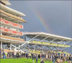  ?? ?? Crowds gather at Newbury on Friday
Ref:48-0821J