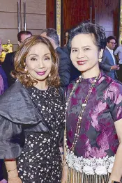  ??  ?? Maritess Tantoco Enriquez and Marilou Tantoco Pineda