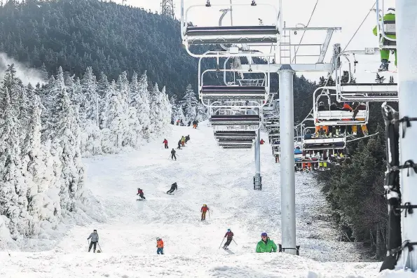  ?? Killington resort photo ?? Killington in Vermont had a toptobotto­m run from the summit open soon after beginning its season.