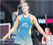  ?? REUTERS ?? Carolina Marin of Spain reacts during a match last year.