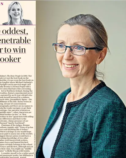  ??  ?? Not great...yet: Anna Burns won this year’s Man Booker Prize for her novel Milkman