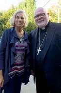  ??  ?? Sorridenti Giovanna Melandri e il cardinale Reinhard Marx