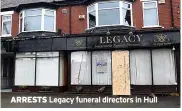  ?? ?? ARRESTS Legacy funeral directors in Hull