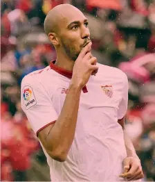  ?? LAPRESSE ?? Steven N’Zonzi, 27, centrocamp­ista francese del Siviglia