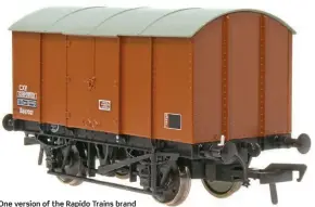  ?? ?? One version of the Rapido Trains brand new Gunpowder van is the BR vacuum-braked version representi­ng some of the BR Diagram 1/260 build.