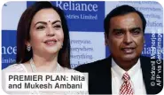  ?? ?? PREMIER PLAN: Nita and Mukesh mbani