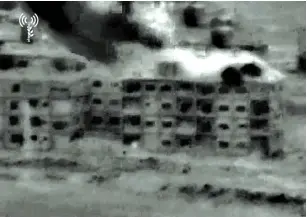  ??  ?? A VIDEO screenshot shows air strikes by the IDF in Syria on Wednesday night.