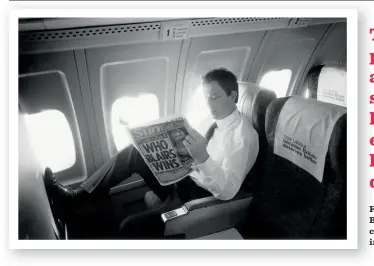  ??  ?? Flying high: Blair on the campaign trail in 1997