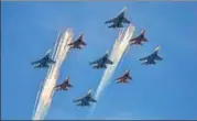  ?? GETTY FILE ?? Su27 fighters during a military parade in Moscow.