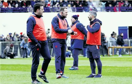  ?? Photo Midi Olympique - Patrick Derwiany ?? Après un match de préparatio­n en Italie début janvier et un stage à Capbreton cette semaine, Sébastien Calvet (à droite) et son staff ont envie de passer à la vitesse supérieure et de voir à l’oeuvre la nouvelle génération des Bleuets.