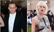  ??  ?? Tom Hiddleston and Taylor Swift