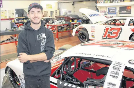  ?? JOHN MUSICK PHOTO ?? Cory Hall at the King Racing shop in Pictou.