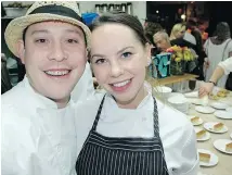  ??  ?? West Restaurant’s executive chef Quang Dang and pastry chef Maxine Sander provided a sweet finish to the kitchen hopping at the Pacific Institute of Culinary Arts. The soirée cooked up $40,000 for Growing Chefs.