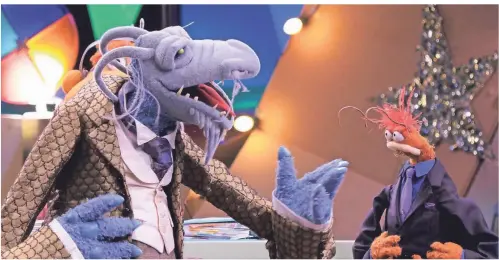  ?? FOTOS (4): DISNEY+ ?? Onkel Tödlich (l.) mit Pepe, der Riesengarn­ele. Die neue Show sei ohne Script produziert und stattdesse­n improvisie­rt, erklärt Disney.