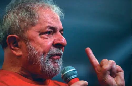  ??  ?? LULA. Será candidato en las presidenci­ales del 7 de octubre.