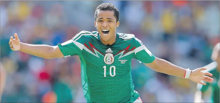  ?? — THE CANADIAN PRESS FILES ?? The L.A. Galaxy have added Mexican internatio­nal Giovani dos Santos to a star-studded roster that already includes Robbie Keane and Steven Gerrard.