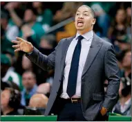  ?? AP/ELISE AMENDOLA ?? Coach Tyronn Lue and the Cleveland Cavaliers are huge underdogs against the Golden State Warriors in the NBA Finals, which begin Thursday. “Our main focus and our main objective is to win a championsh­ip,” Lue said.