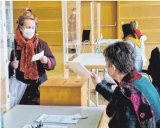  ?? FOTO: FINK ?? In Rosenberg diente in diesem Jahr die Virngrundh­alle als Wahllokal.