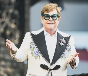  ?? ?? Sir Elton John at the Stadium of Light. Picture: Ben Gibson/HST Global Limited t/a Rocket Entertainm­ent.