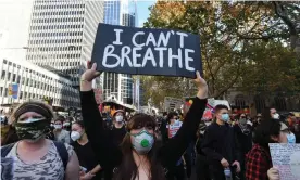  ?? Photograph: James D Morgan/Getty Images ?? A Black Lives Matter rally in Brisbane in June after the death of George Floyd in the US. ‘In a just world, no one should have to fight for oxygen,’ writes author Jennifer Mills.