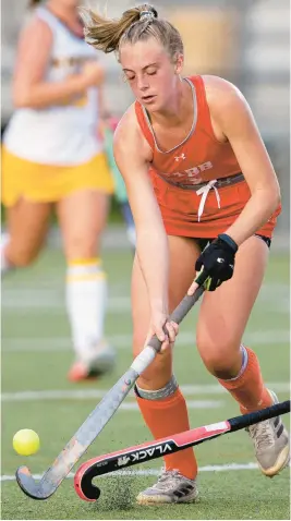  ?? BILLY SCHUERMAN/STAFF ?? Tabb’s Kate Fiest, the All-Tidewater Field Hockey Player of the Year, racked up 55 goals and 28 assists on the way to a 24-0 record and a second consecutiv­e Class 3 state championsh­ip.