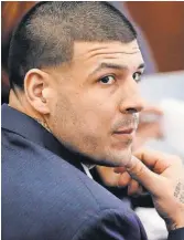  ?? AP ?? Aaron Hernandez was found hanged in his prison cell April 19.